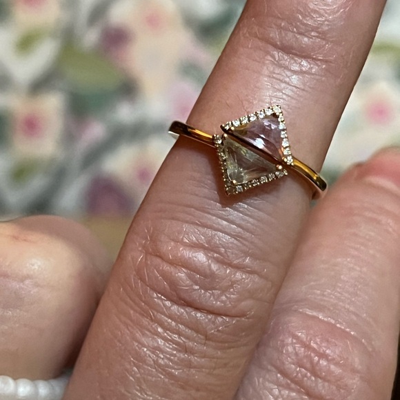 Bony Levy Iris 18k rose gold topaz and amethyst diamond ring-6 - Picture 4 of 7